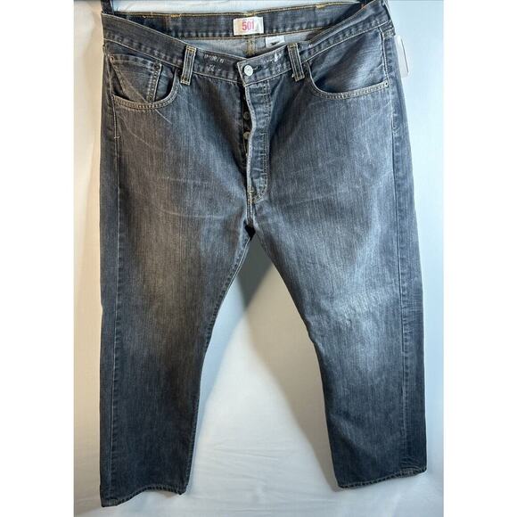 Levis 501XX Jeans Mens 40x32 Black Denim Classic Straight Button Fly 90s 00s Mex - Picture 2 of 14